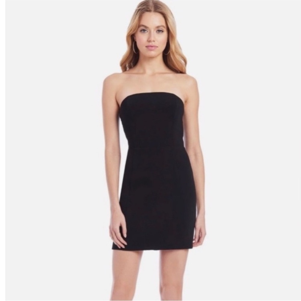 Amanda Uprichard Classic Black Strapless Mini Dress